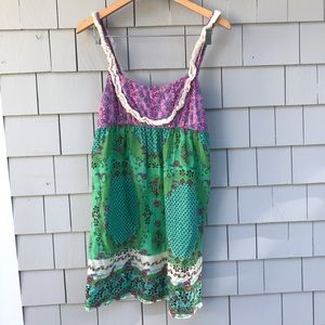 Anthropologie boho babydoll dress